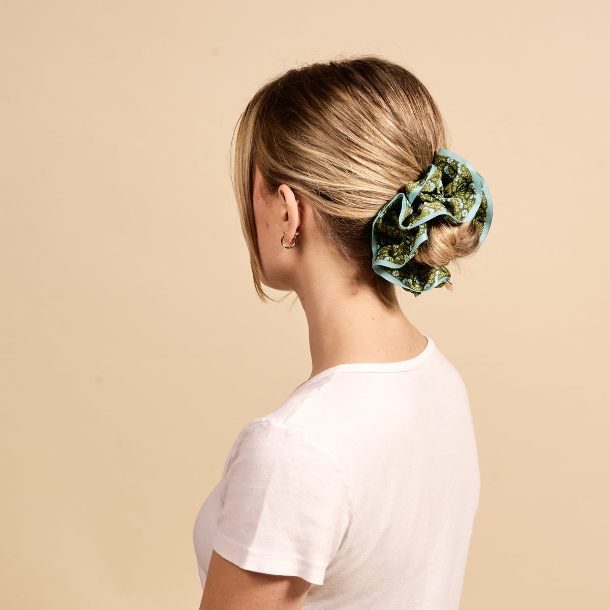 Everbloom Forest Green Ruffle Up Scrunchie
