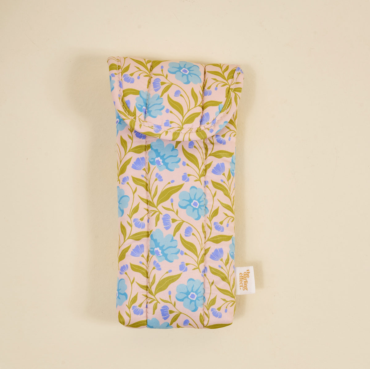 Poppin' Petals Aqua Puffy Sunglasses Case