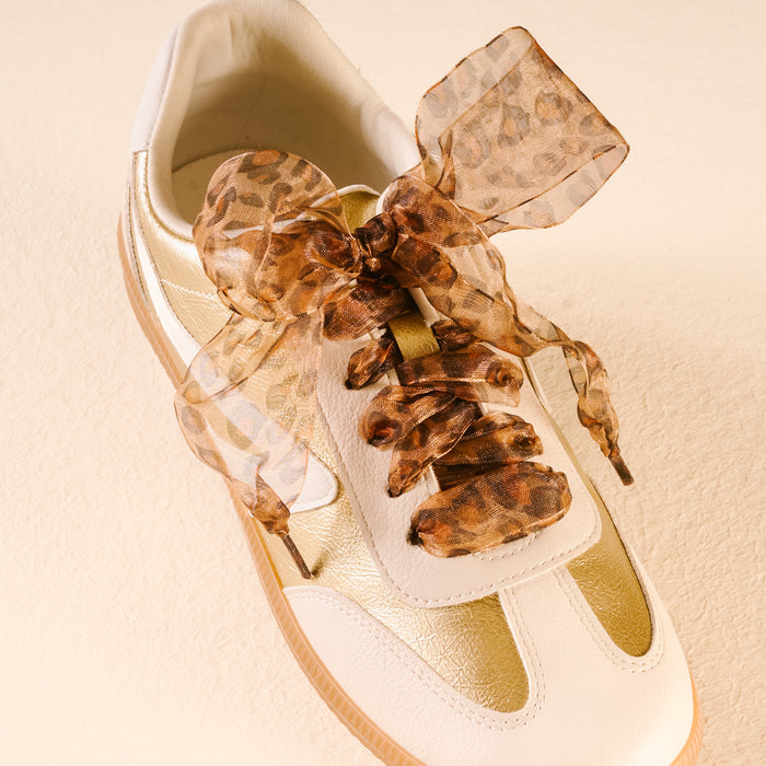 Sheer Cheetah Step It Up Shoelaces