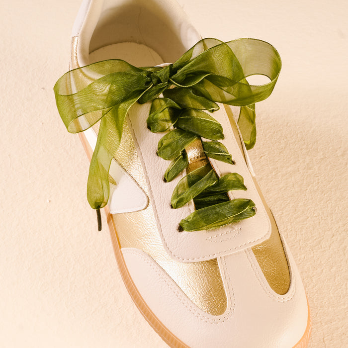 Sheer Green Step It Up Shoelaces