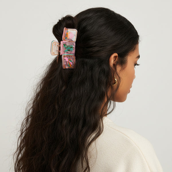 Mahjong Tiles Shape Up Claw Clip