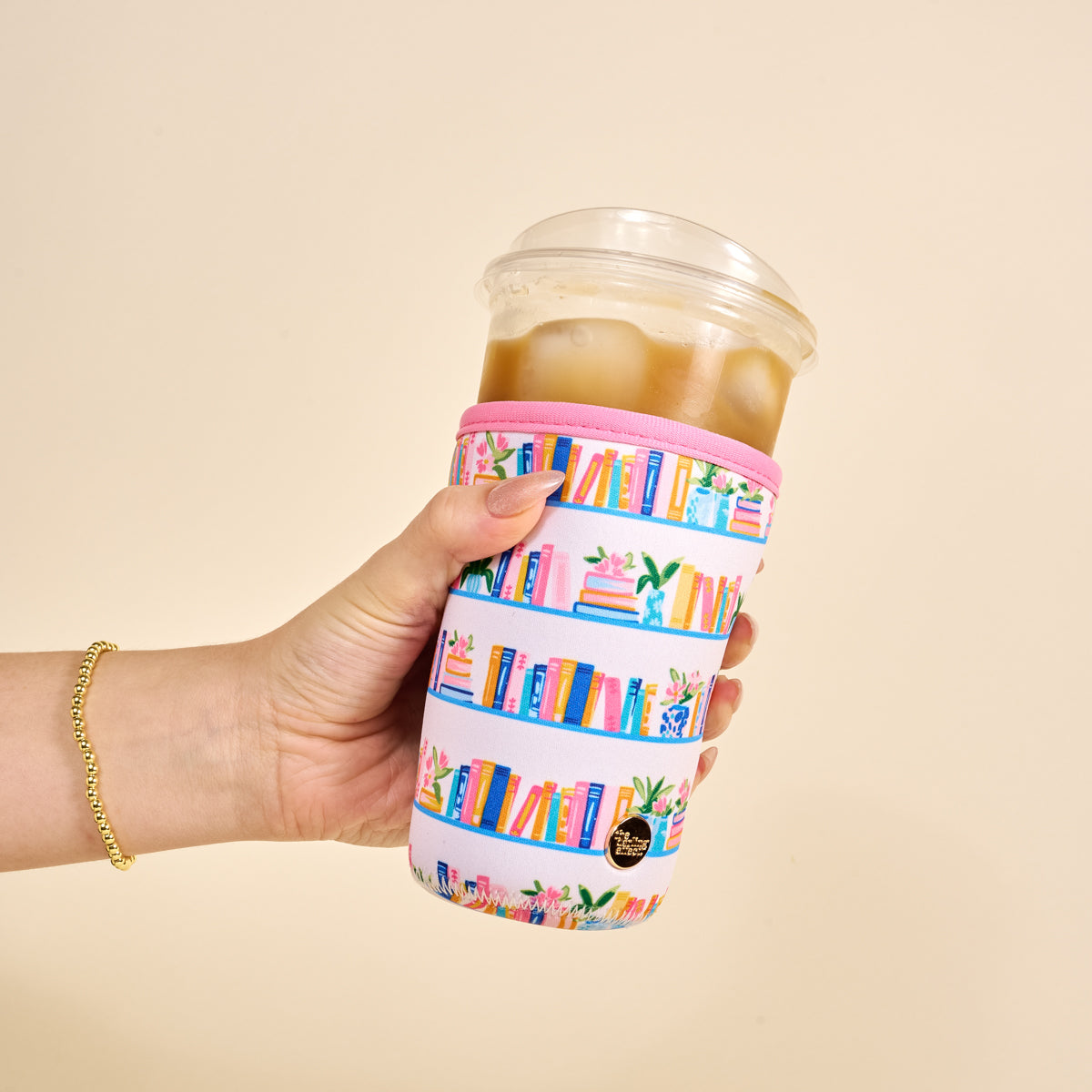 Large-Book Shelfie Sip Savvy Drink Sleeve