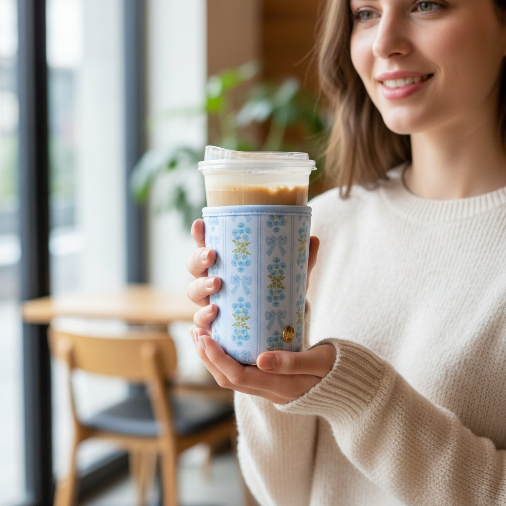 Large-Oh So Fancy Blue Sip Savvy Drink Sleeve