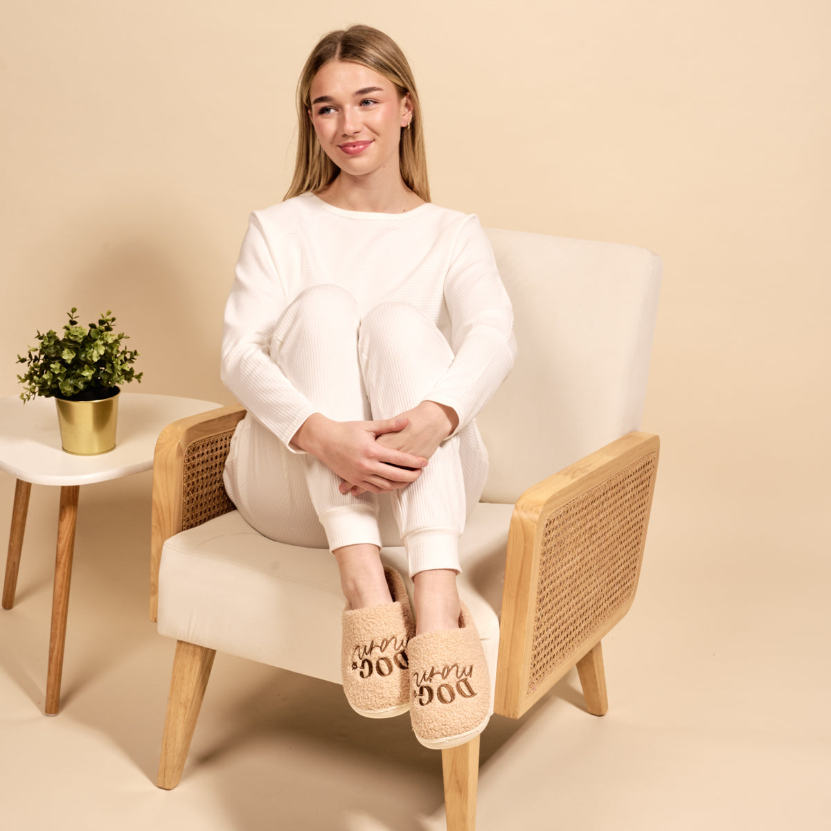 Dog Mom Fuzzy Slippers