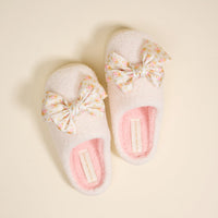 Betty Bow Endless Daydream Cream Fuzzy Slippers