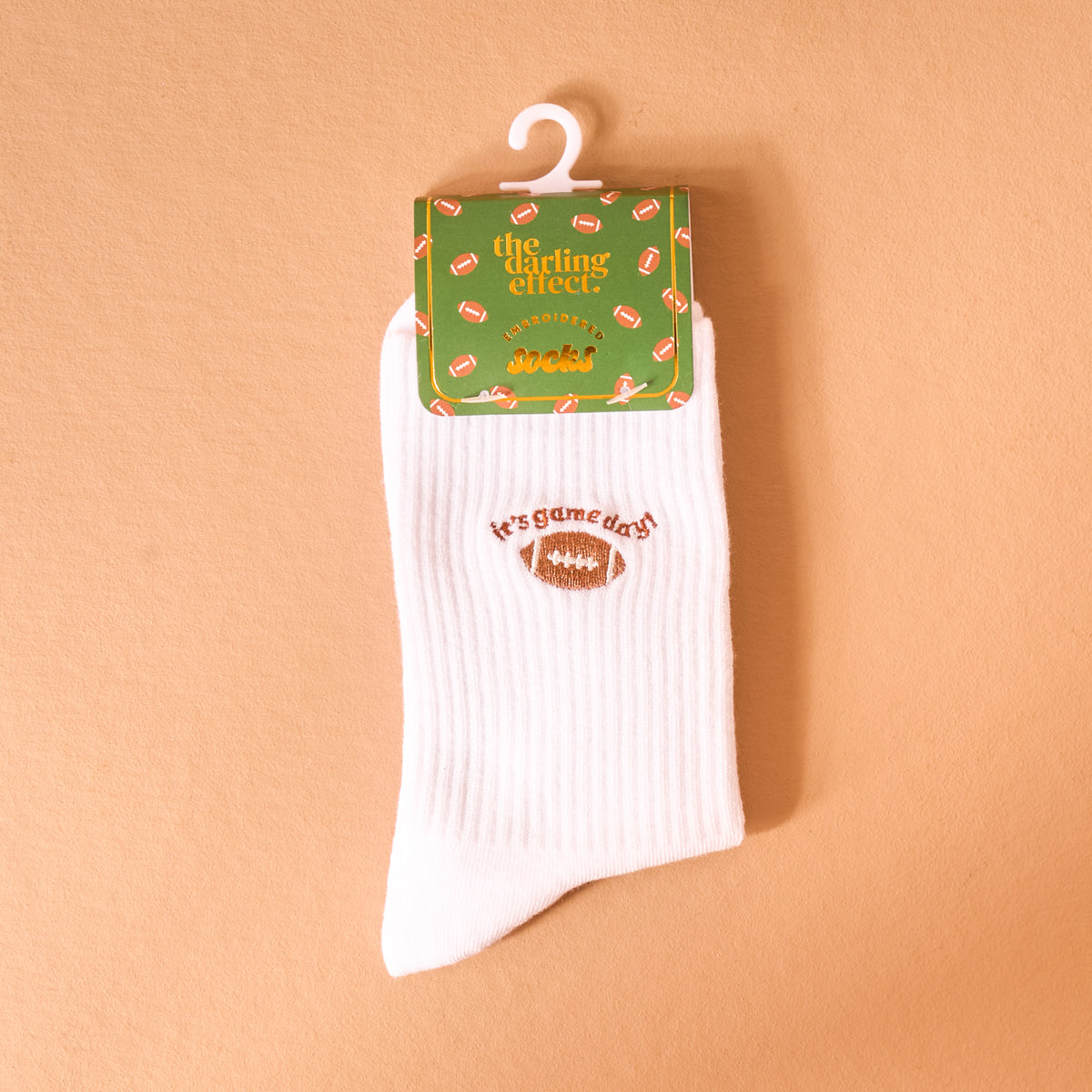 It's Game Day Embroidered Crew Socks