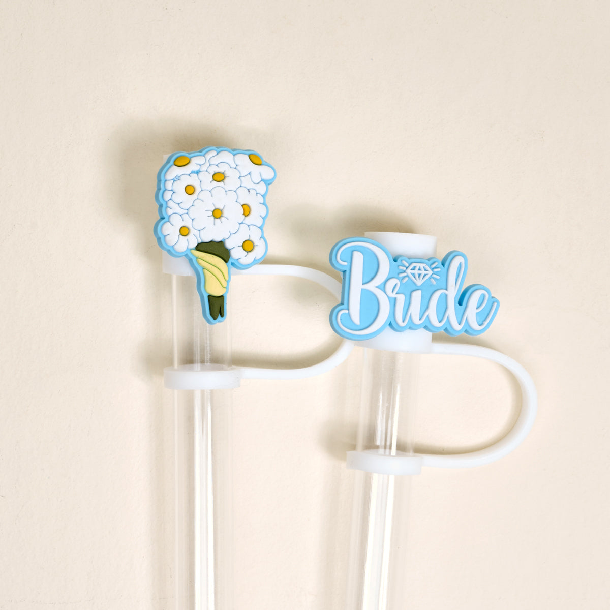Blooming Bride Straw Topper Set