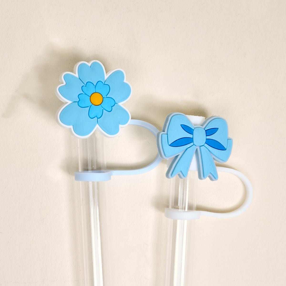Oh So Fancy Blue Straw Topper Set