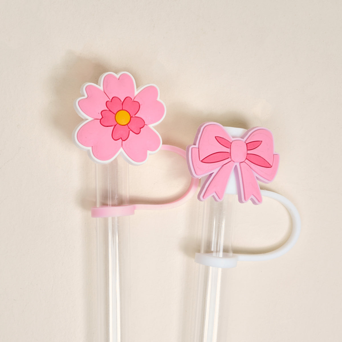 Oh So Fancy Pink Straw Topper Set