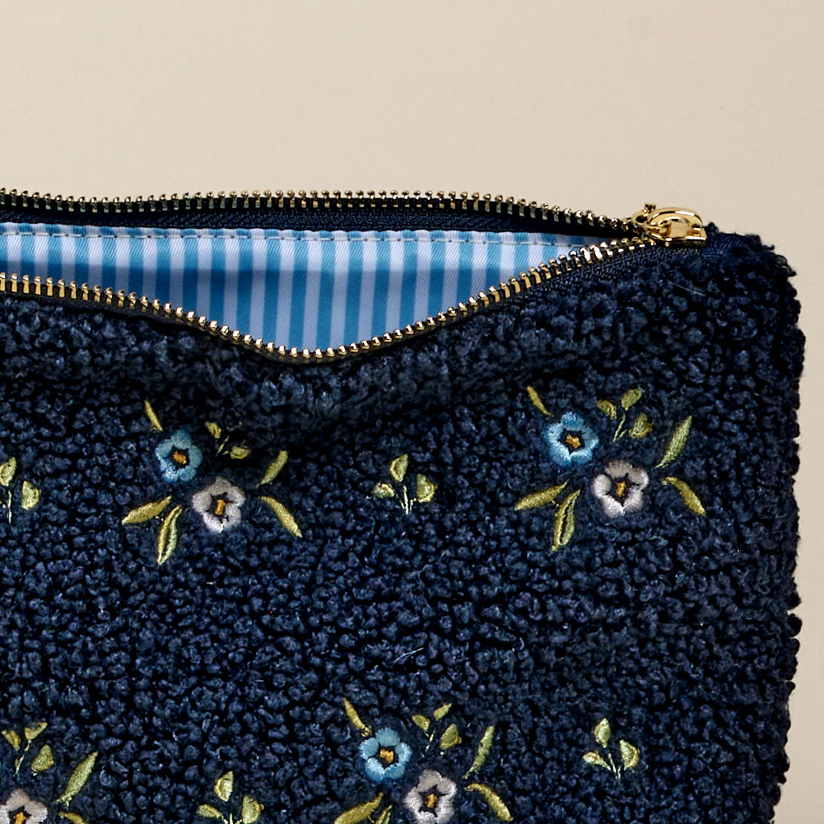 Dainty Floral Navy Teddy Pouch