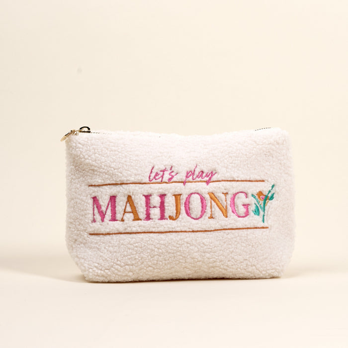 Let's Play Mahjong Teddy Pouch