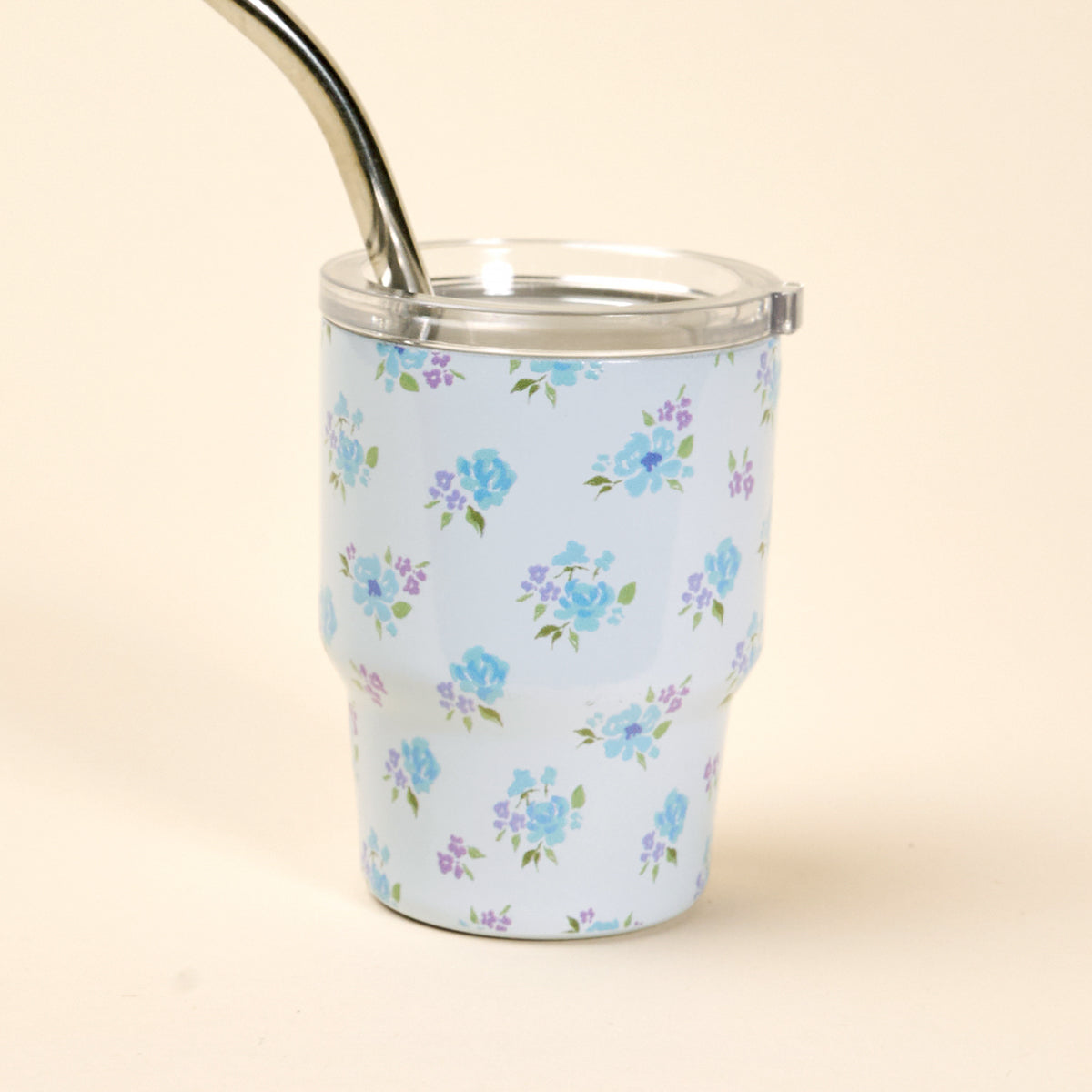 Dainty Floral Blue 2 oz Tiny Tumbler