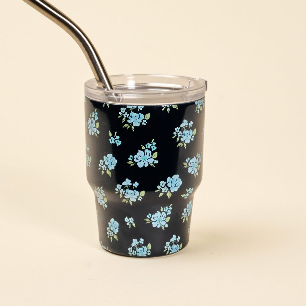Dainty Floral Navy 2 oz Tiny Tumbler – The Darling Effect