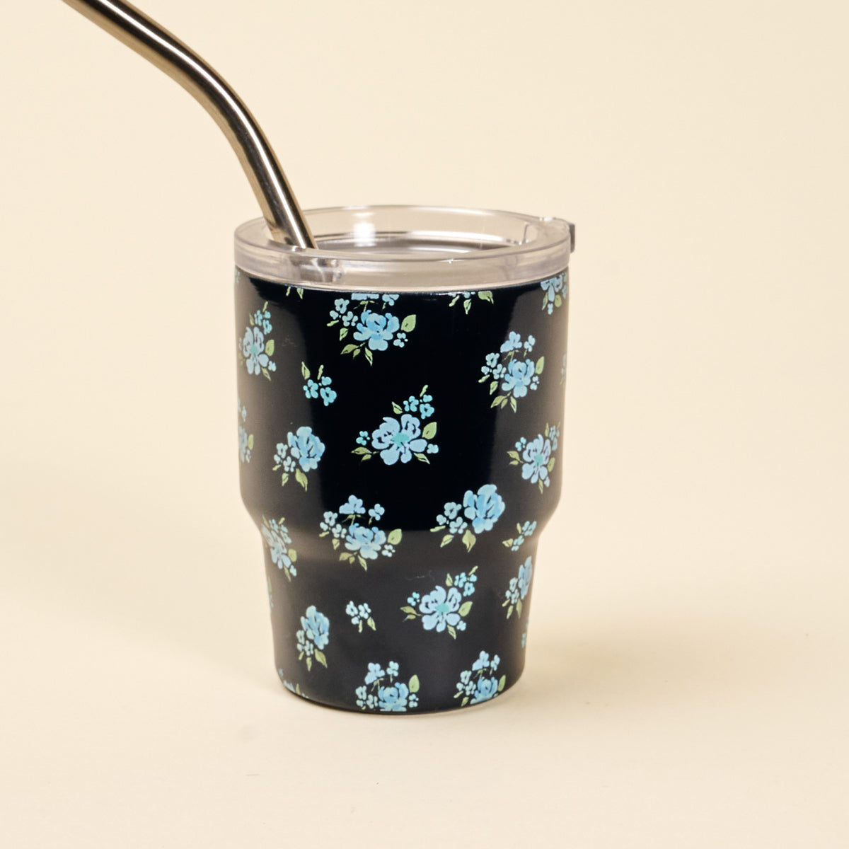 Dainty Floral Navy 2 oz Tiny Tumbler