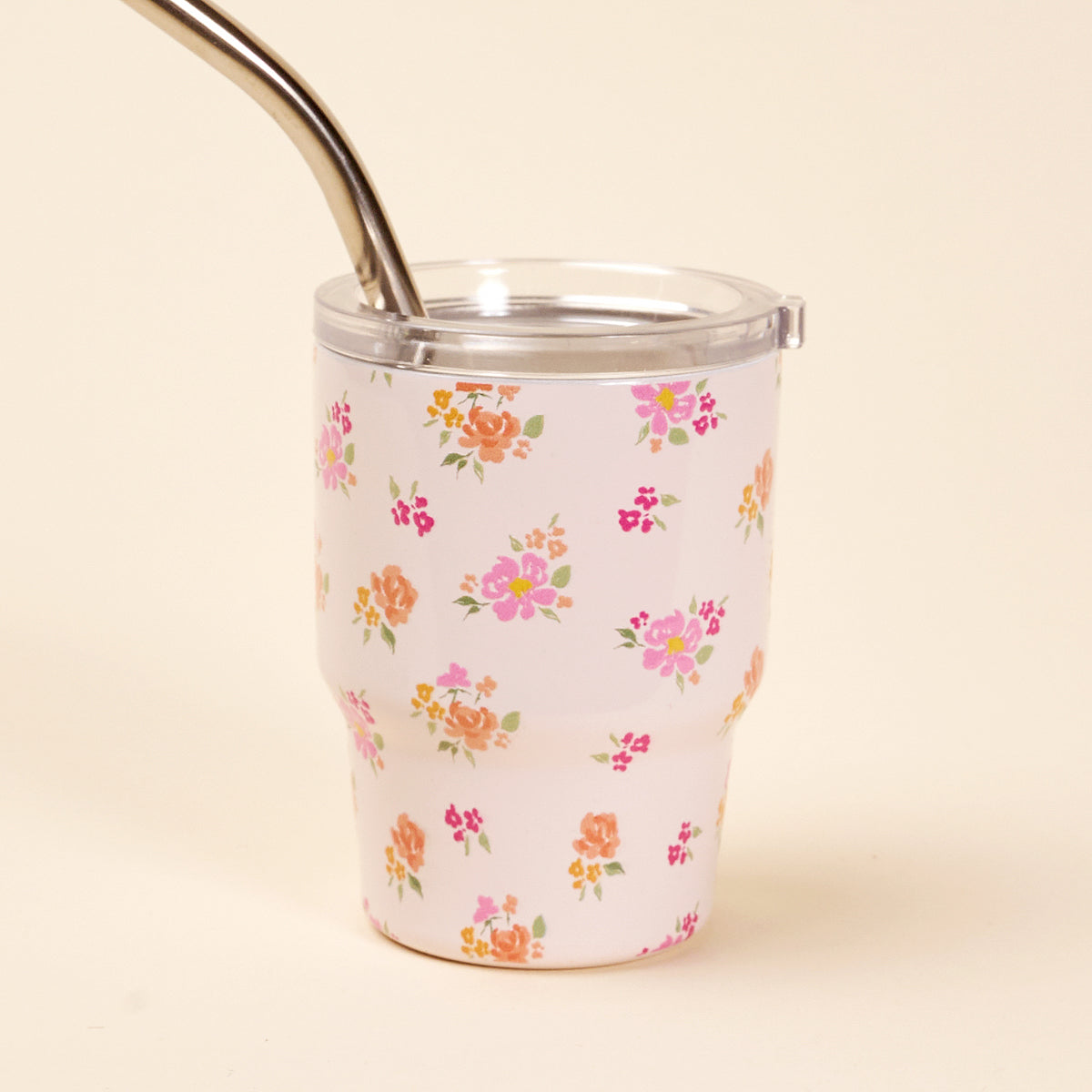 Dainty Floral Pink 2 oz Tiny Tumbler