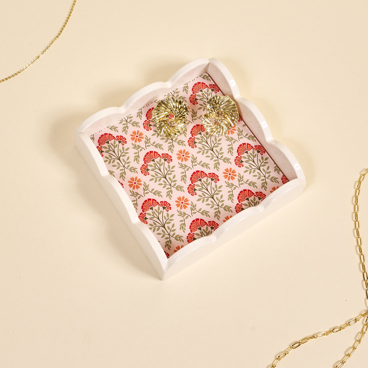 Everbloom Dusty Rose Scallop Trinket Tray