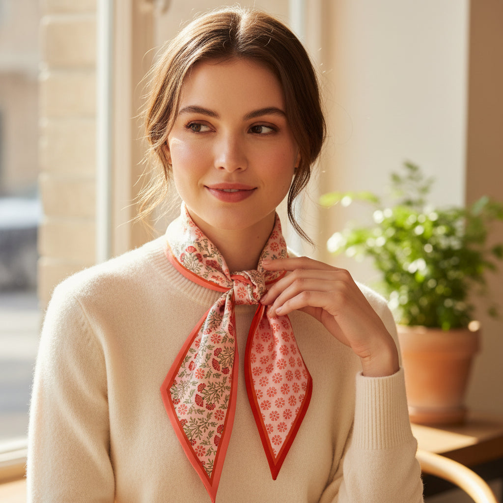 Everbloom Dusty Rose Twirl & Tie Scarf Accessory