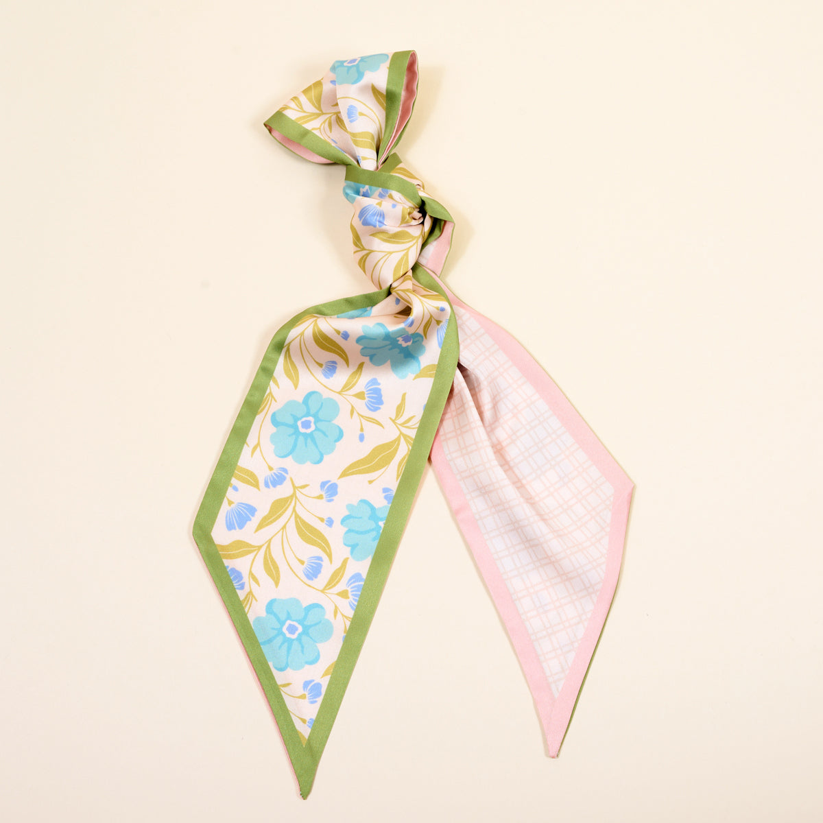 Poppin' Petals Aqua Twirl & Tie Scarf Accessory