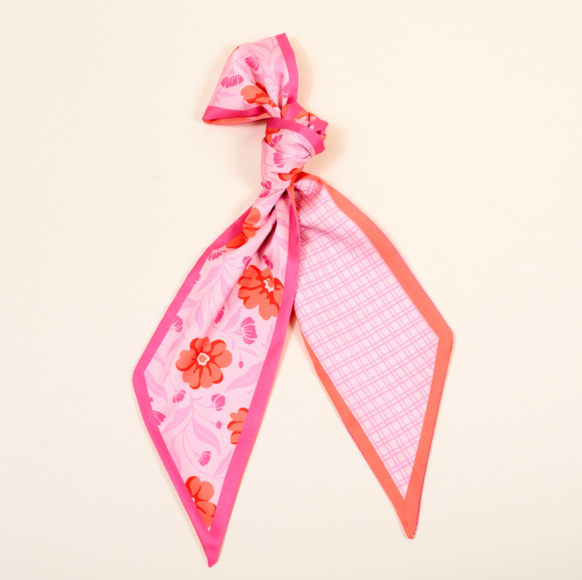 Poppin' Petals Hot Pink Twirl & Tie Scarf Accessory