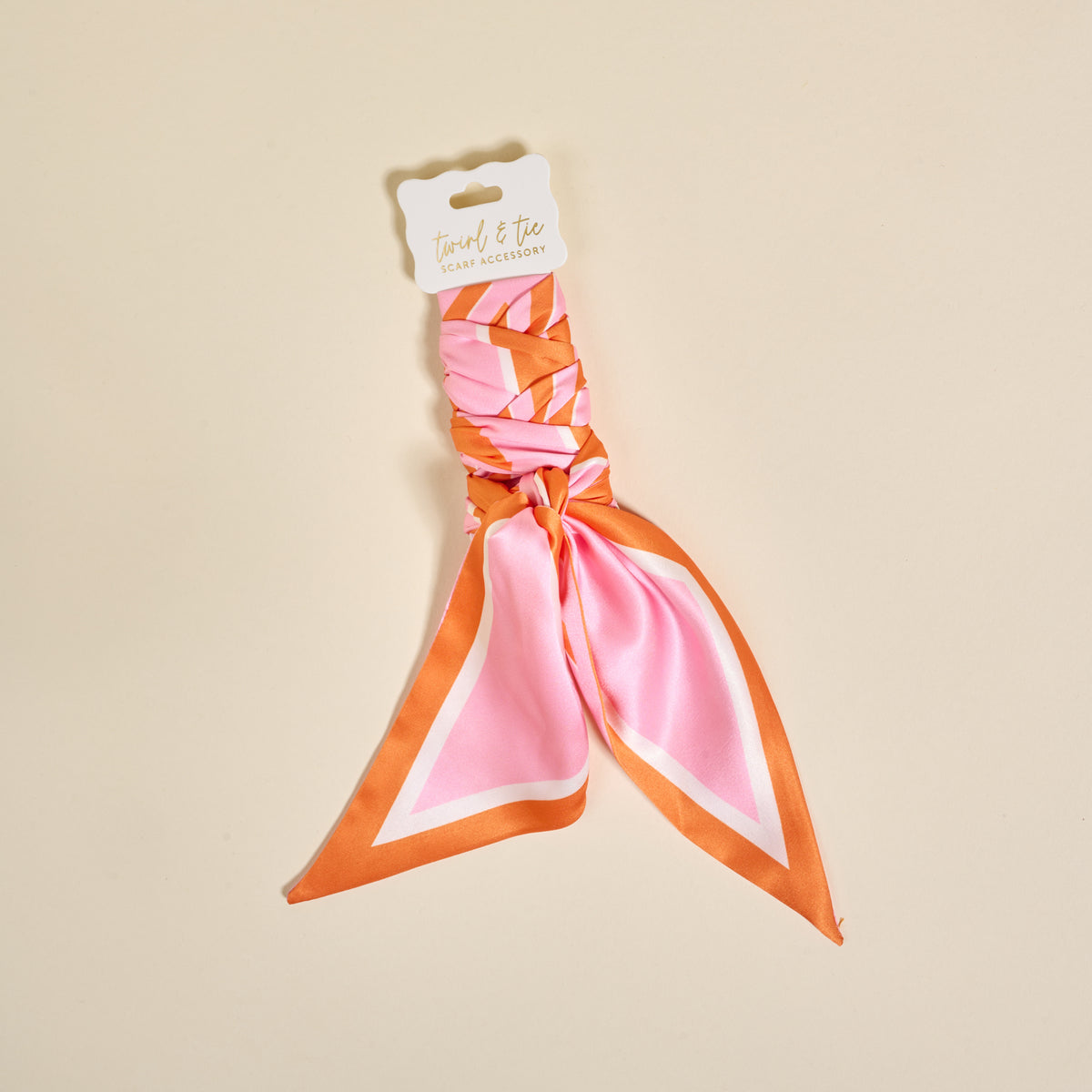 Sicily Stripes Pink Twirl & Tie Scarf Accessory