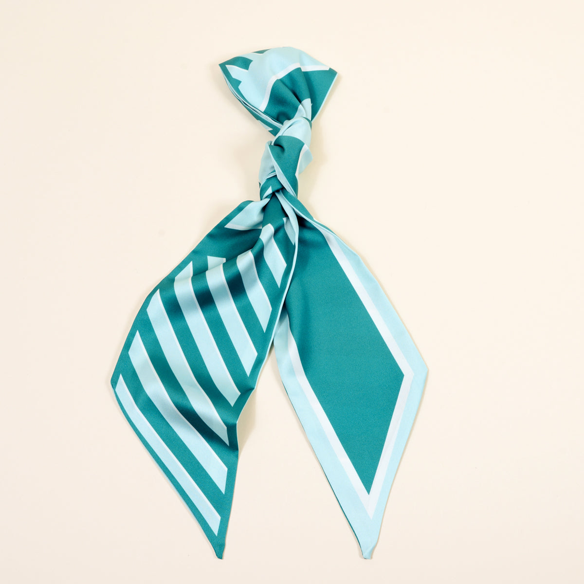 Sicily Stripes Teal Twirl & Tie Scarf Accessory