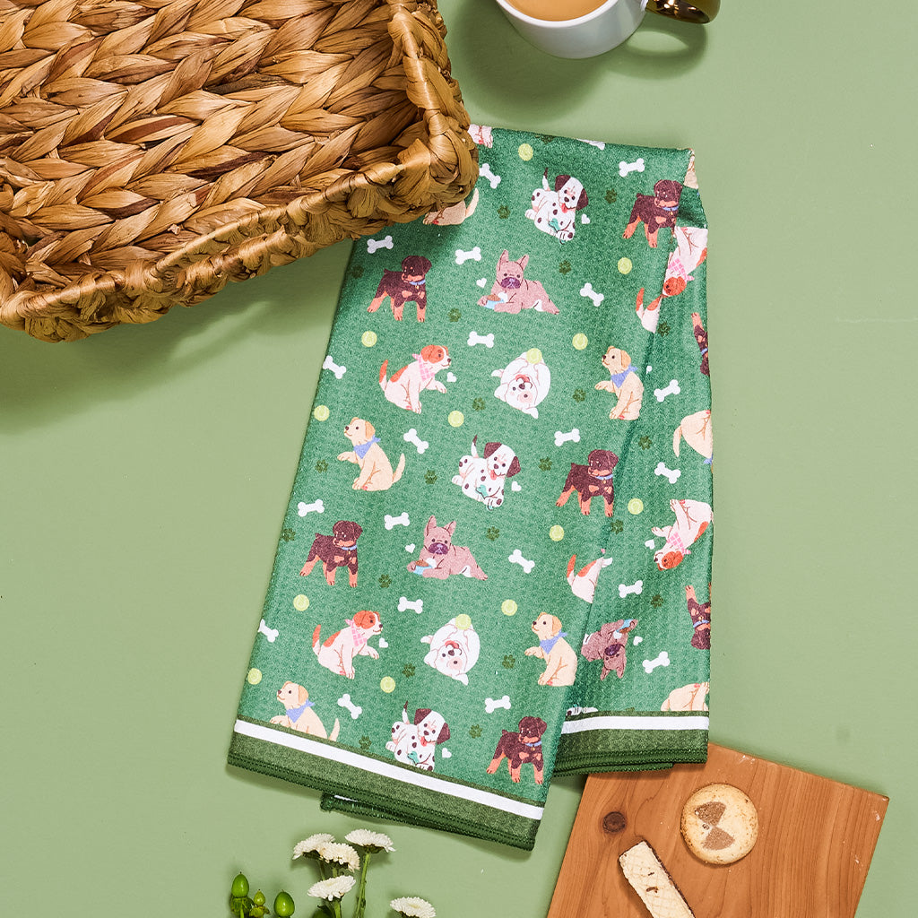 Dog Days Waffle Tea Towel