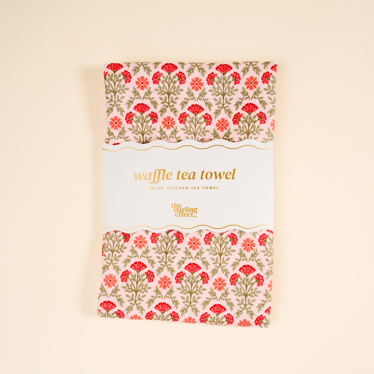 Everbloom Dusty Rose Waffle Tea Towel