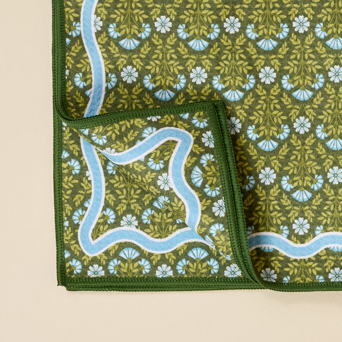 Everbloom Forest Green Waffle Tea Towel