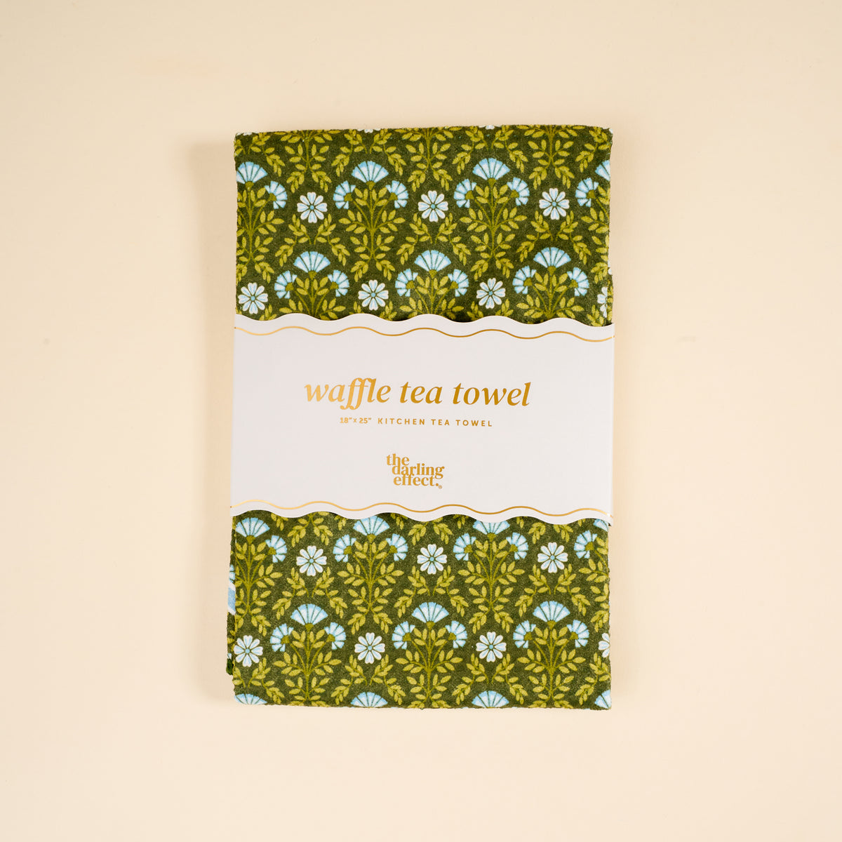 Everbloom Forest Green Waffle Tea Towel
