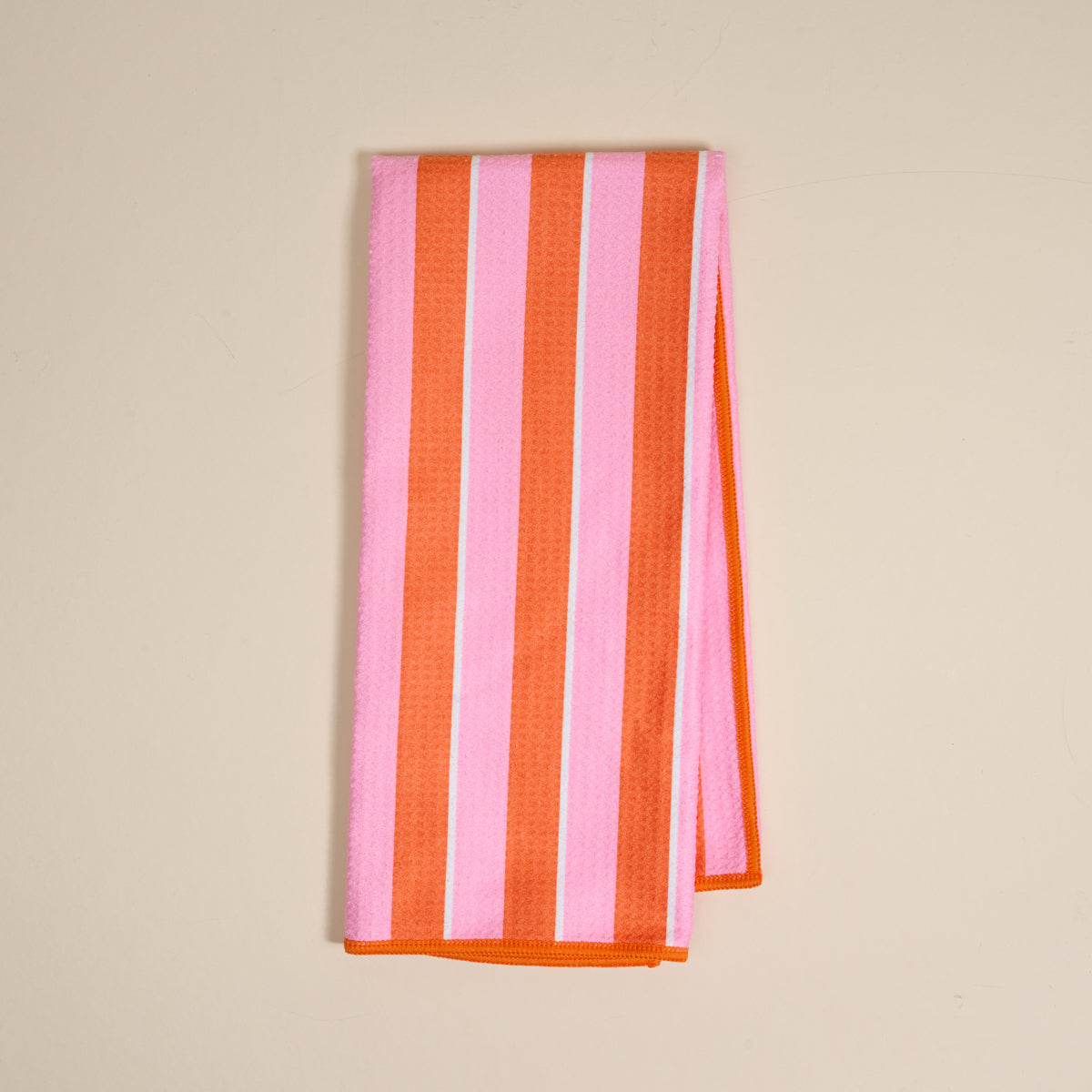 Sicily Stripes Pink Waffle Tea Towel