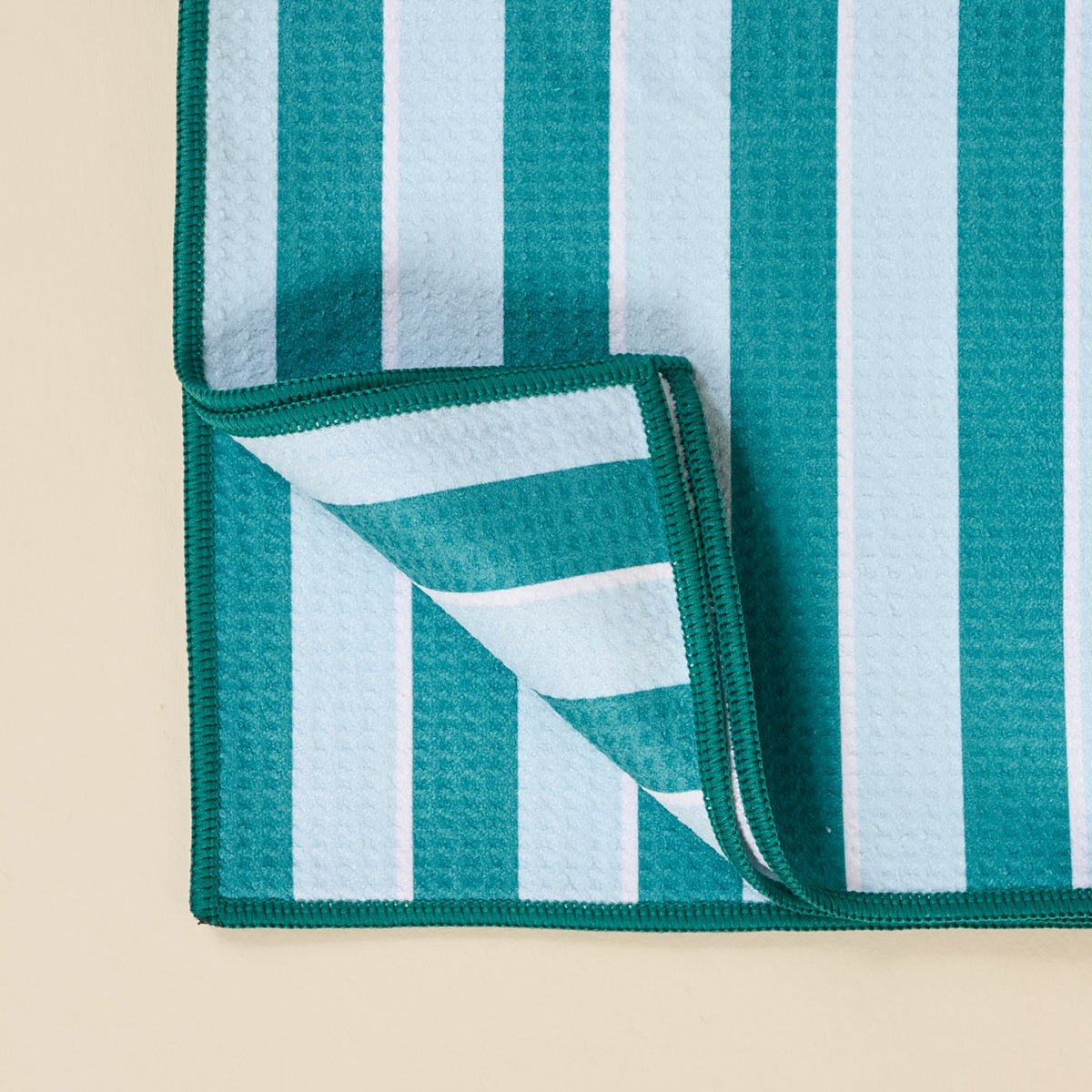 Sicily Stripes Teal Waffle Tea Towel