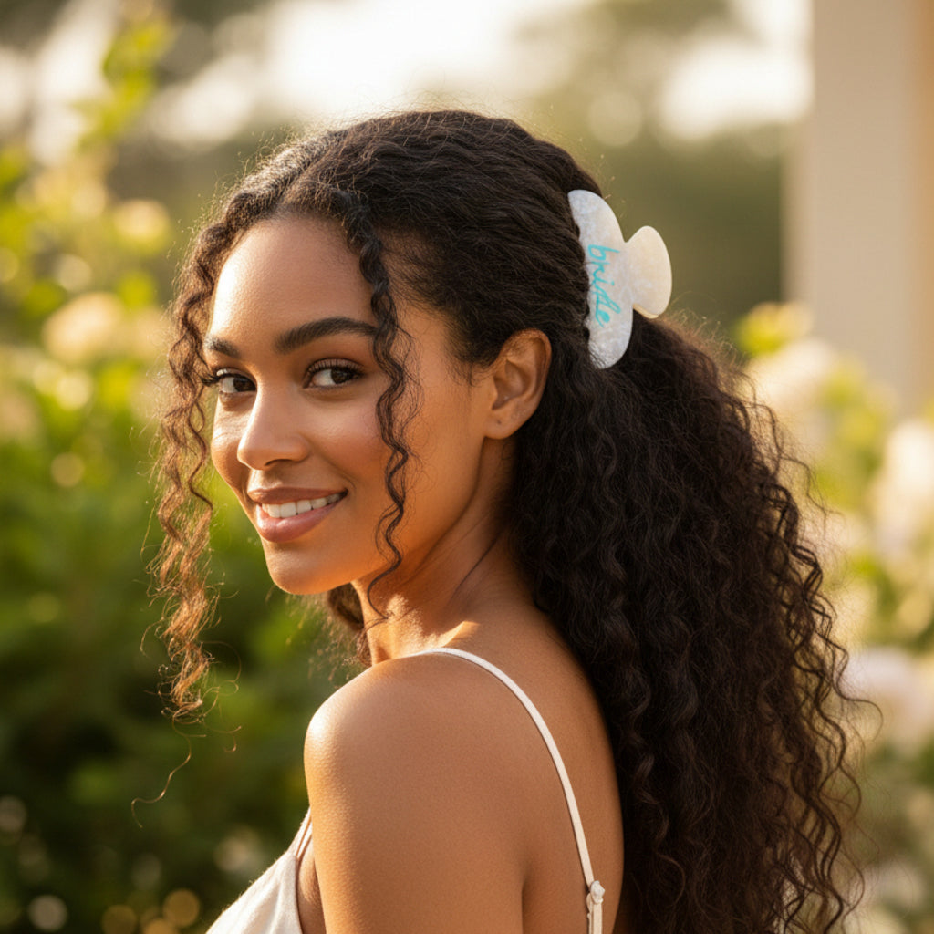 Bridal Word Up Claw Clip