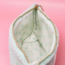 Load image into Gallery viewer, Sorority Letter Teddy Pouch - Blush, Lilac, Aqua
