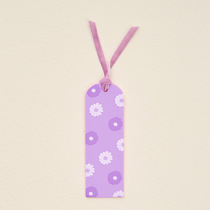 Darling Daisy Purple Acrylic Bookmark