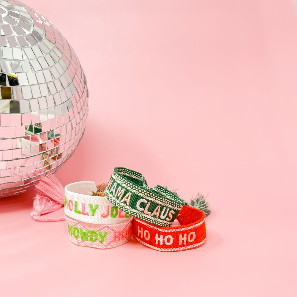 Holiday Woven Word Bracelet