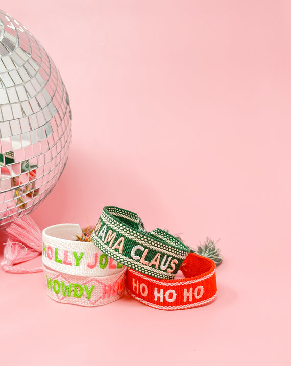 Holiday Woven Word Bracelet