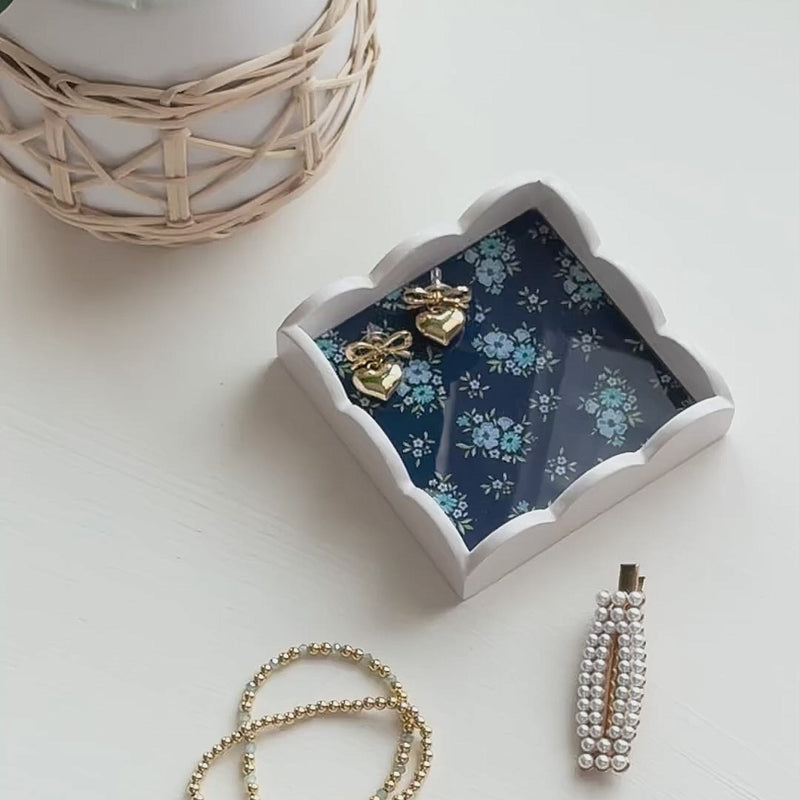 Endless Daydream Navy Scallop Trinket Tray