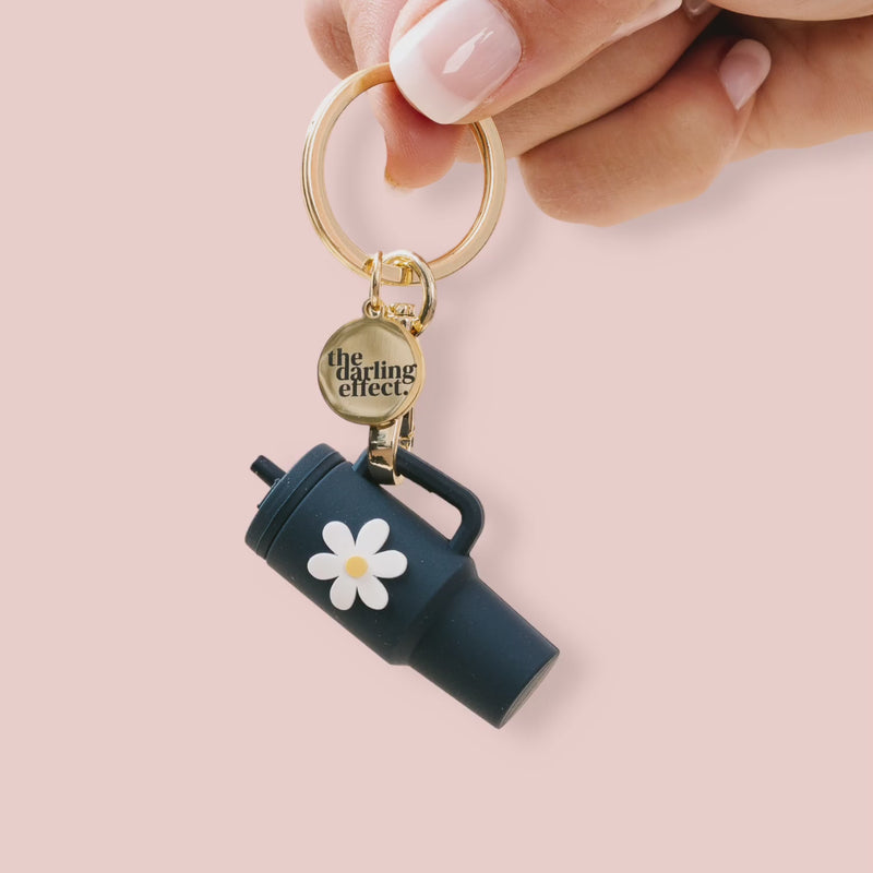 Navy Tiny Tumbler Keychain