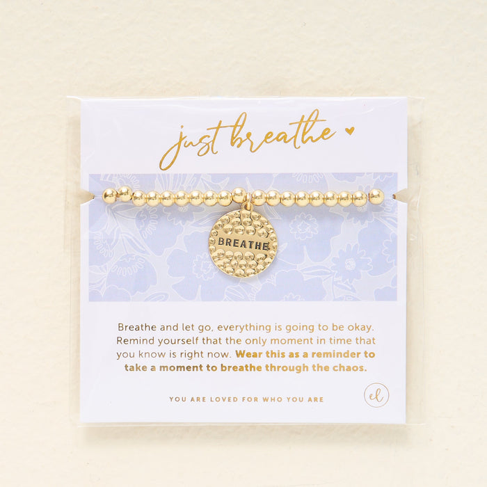 Just Breathe Beaded Charm Bracelet