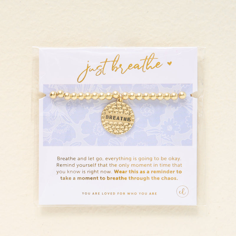 Just Breathe Beaded Charm Bracelet