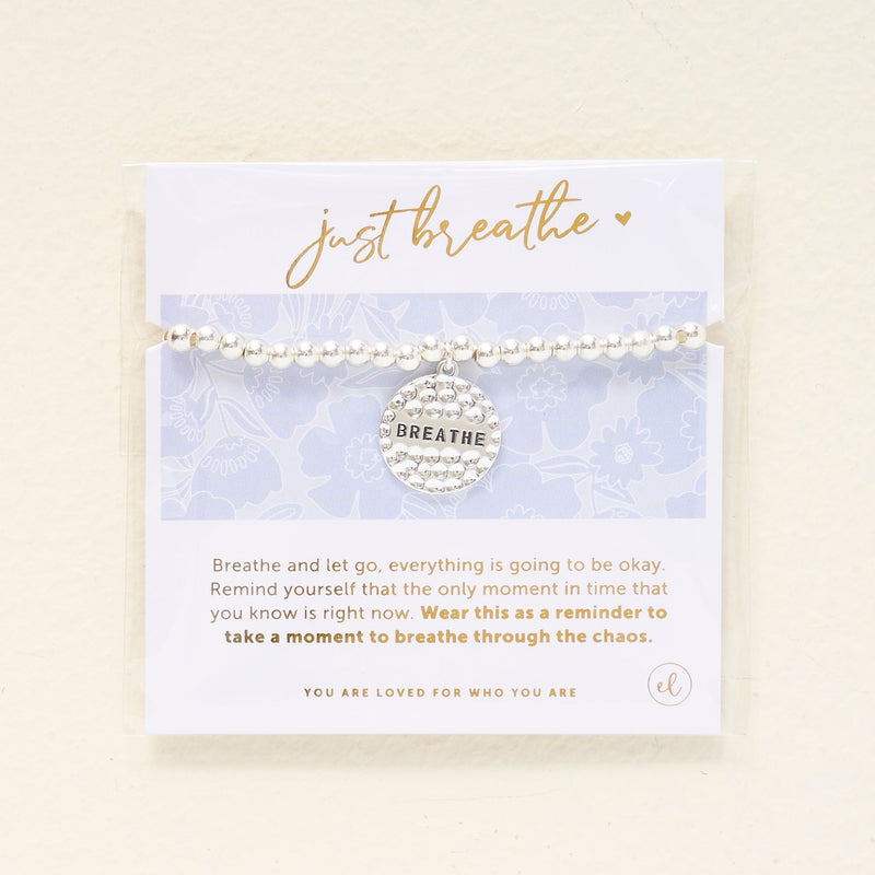 Just Breathe Beaded Charm Bracelet