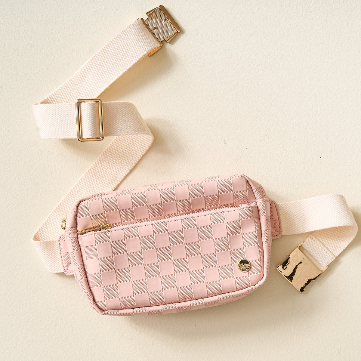 Blush Urban Check Belt Bag