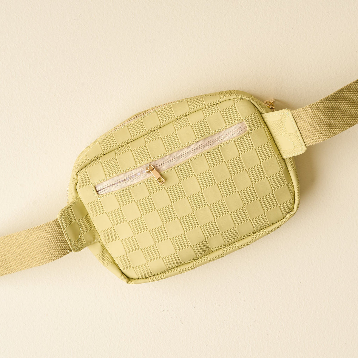 Green Urban Check Belt Bag