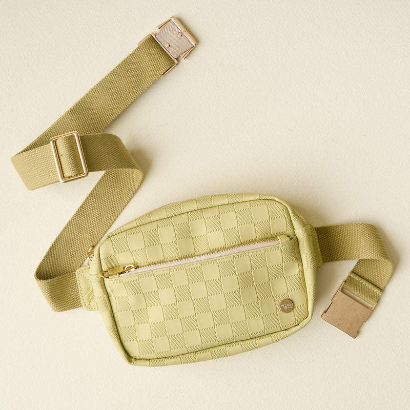 Green Urban Check Belt Bag