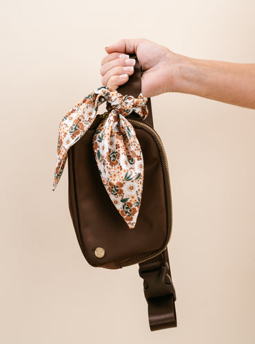 All You Need Belt Bag with Hair Scarf - Mocha Brown
