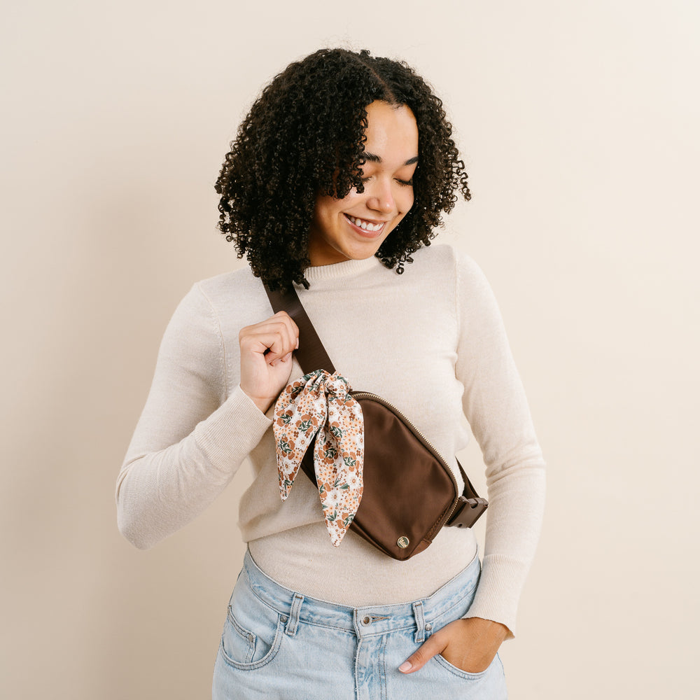 All You Need Belt Bag with Hair Scarf - Mocha Brown