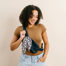 Load image into Gallery viewer, All You Need Belt Bag with Hair Scarf - Navy
