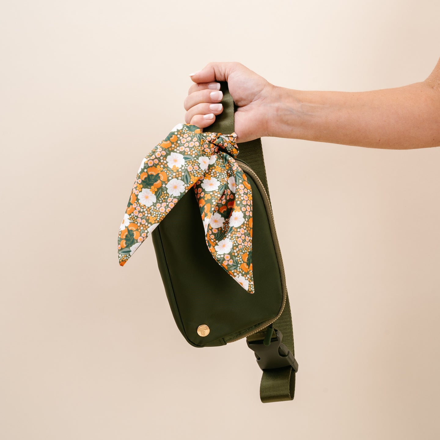All You Need Belt Bag with Hair Scarf - Olive Green