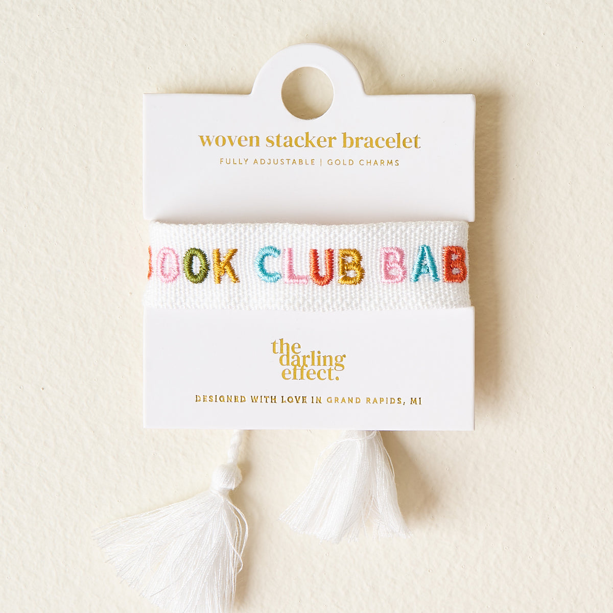 Book Club Babe Woven Word Bracelet