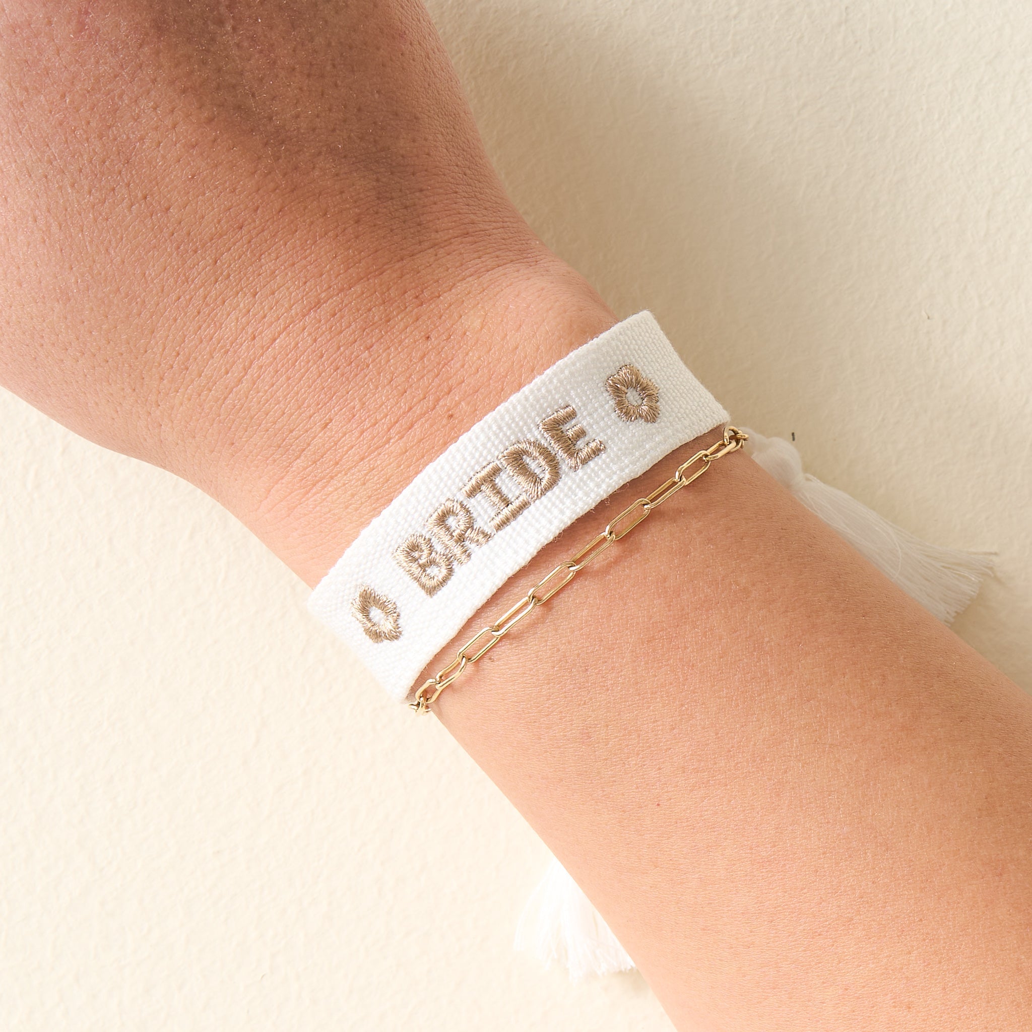 Bridal + Party Woven Word Bracelet